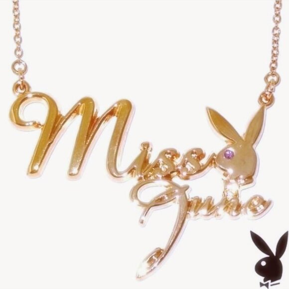 SEALED Rare Playboy Playmate Of The Month Gold Necklace - Miss June - Picture 3 of 6